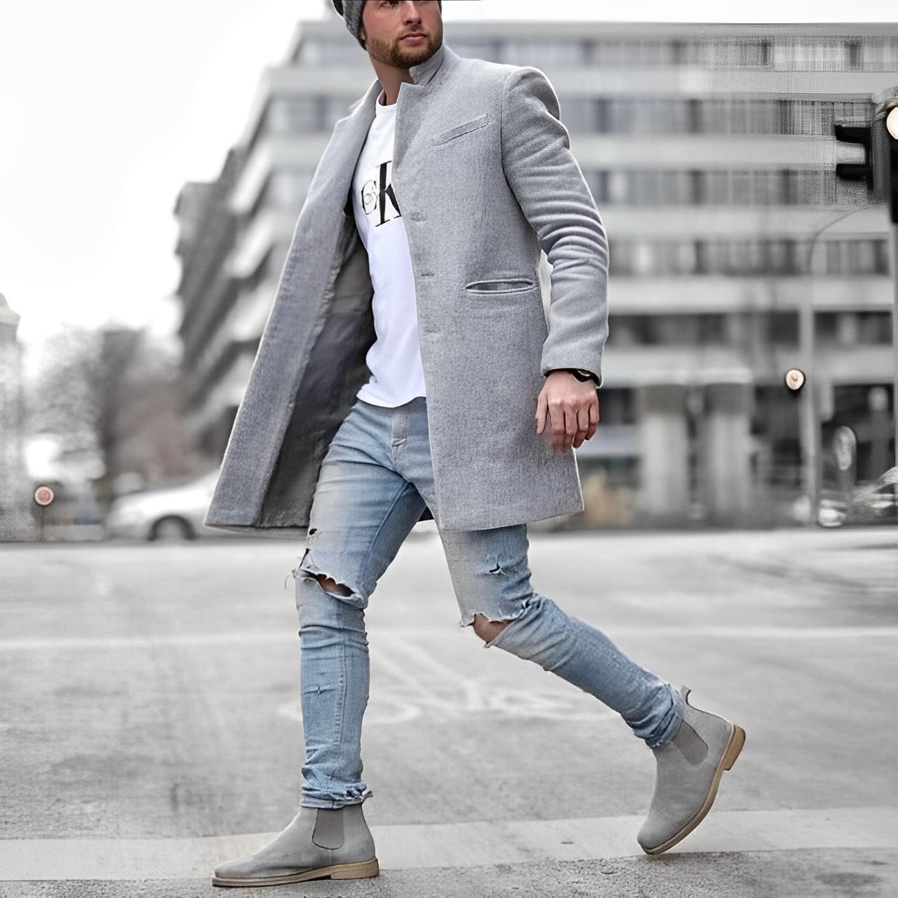 Benedikt | Klassieke elegante herenjas – Stijlvolle lange overjas voor formele, casual en winterkleding