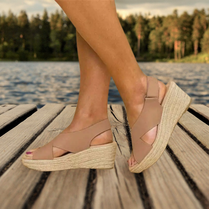 Zeira | Boho Orthopedische Sleehakken - Steun voor de Boog, Comfortabele Open Teen Schoenen