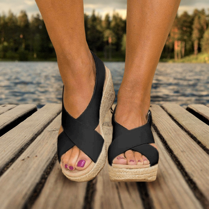 Zeira | Boho Orthopedische Sleehakken - Steun voor de Boog, Comfortabele Open Teen Schoenen