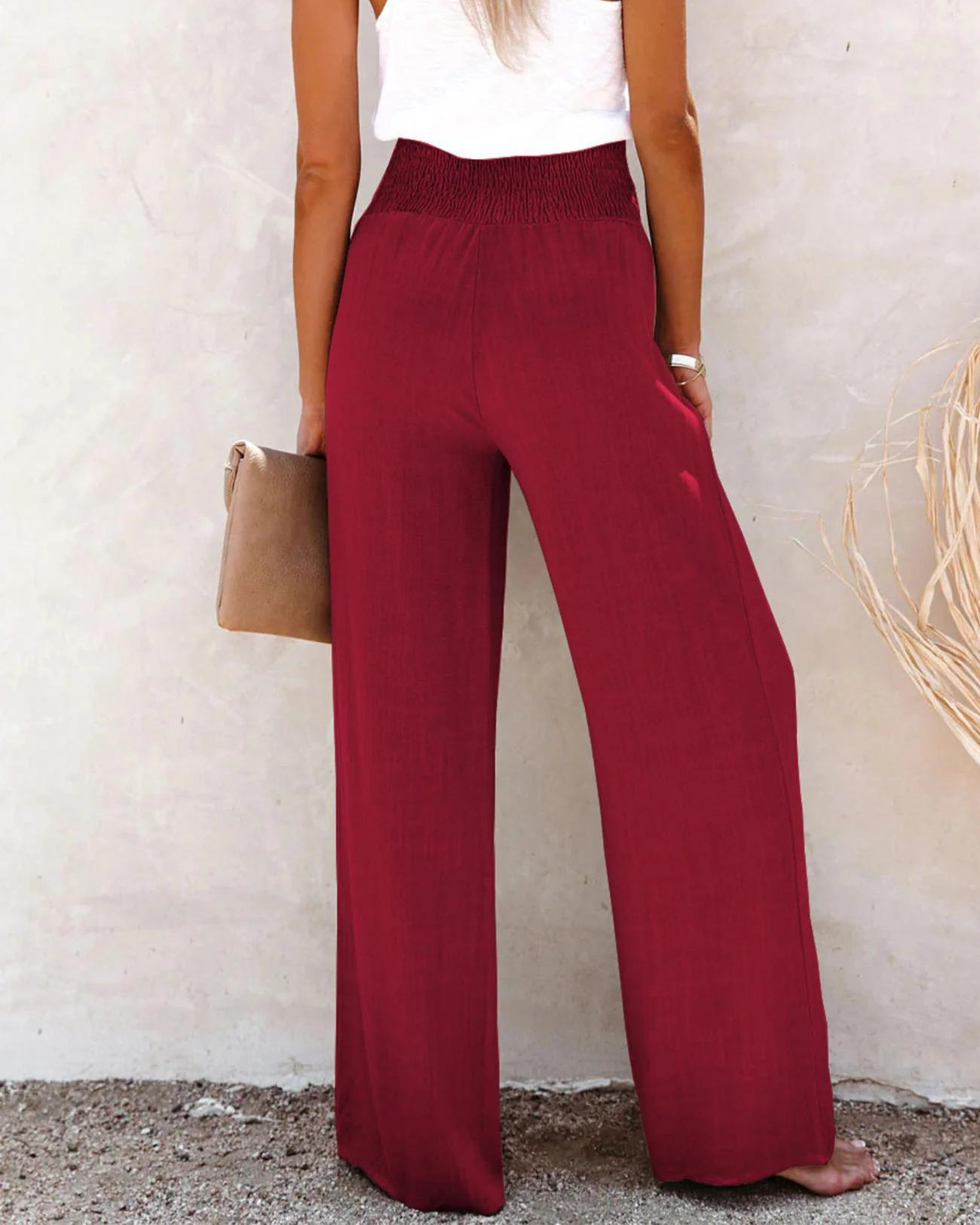 Riselda | Damesbroek met hoge taille en kousenband - Comfortabele Veelzijdige Broek