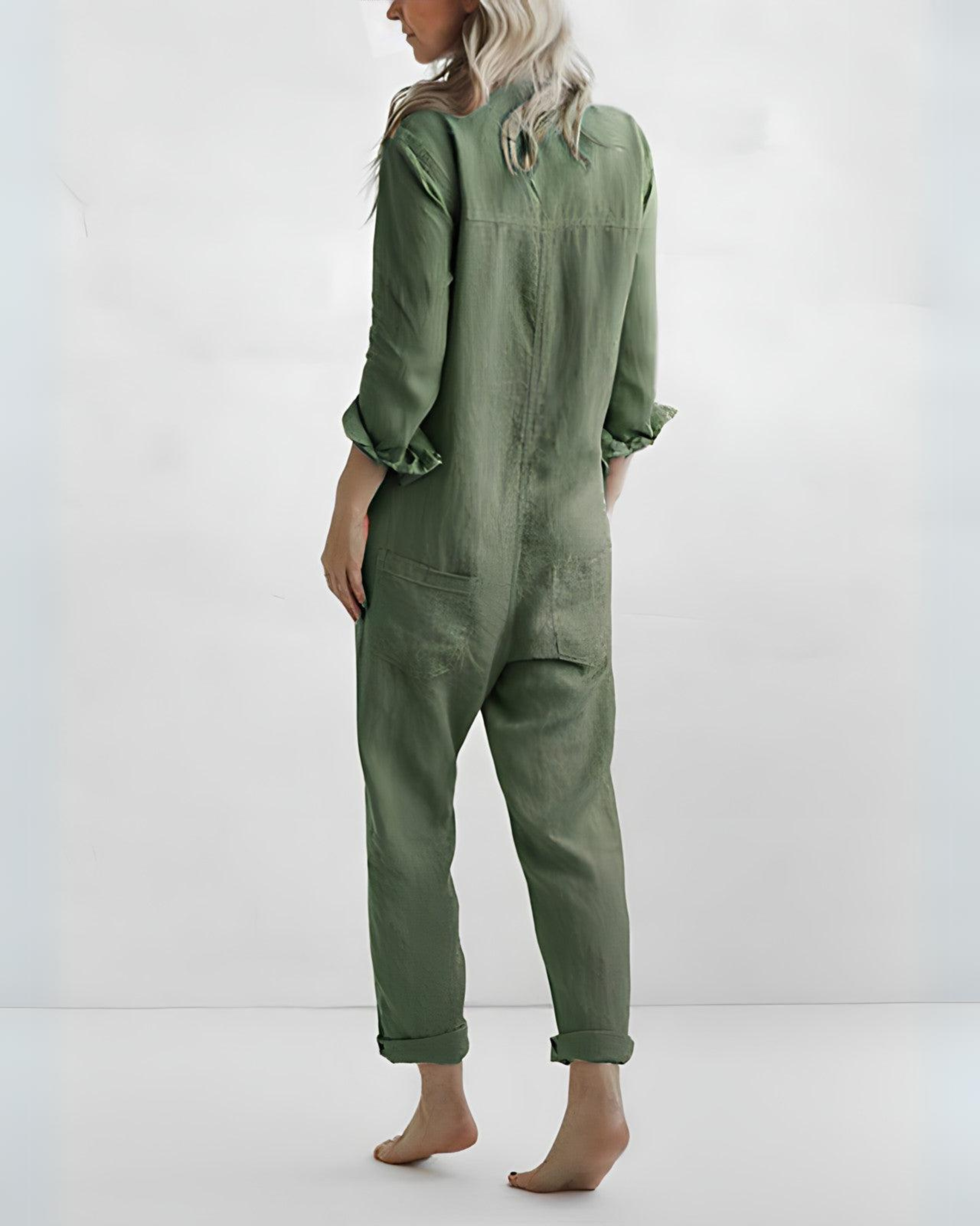 Sorina | Jumpsuit met lange mouwen voor dames - Zachte, relaxte pasvorm & stijlvolle loungewear