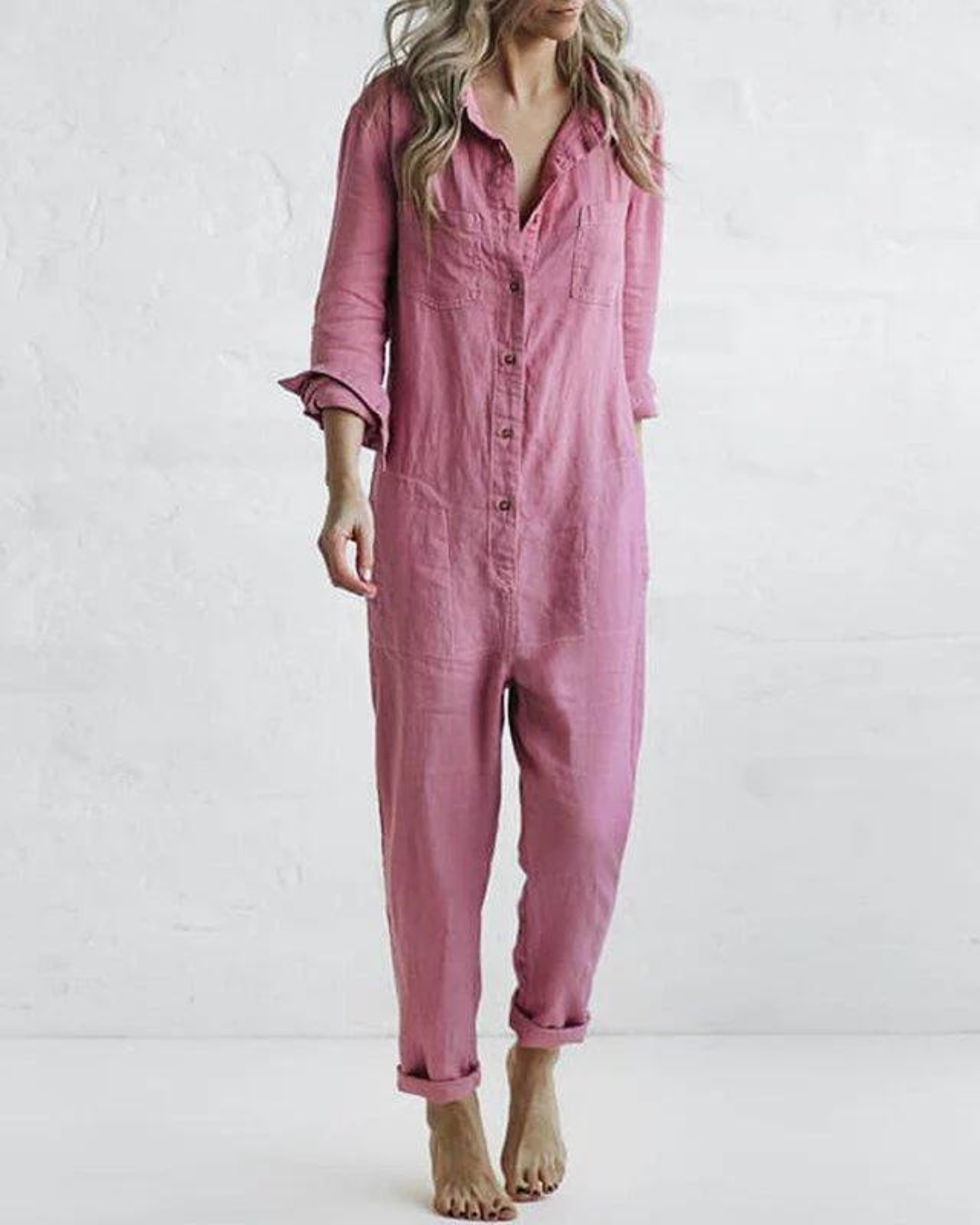 Sorina | Jumpsuit met lange mouwen voor dames - Zachte, relaxte pasvorm & stijlvolle loungewear