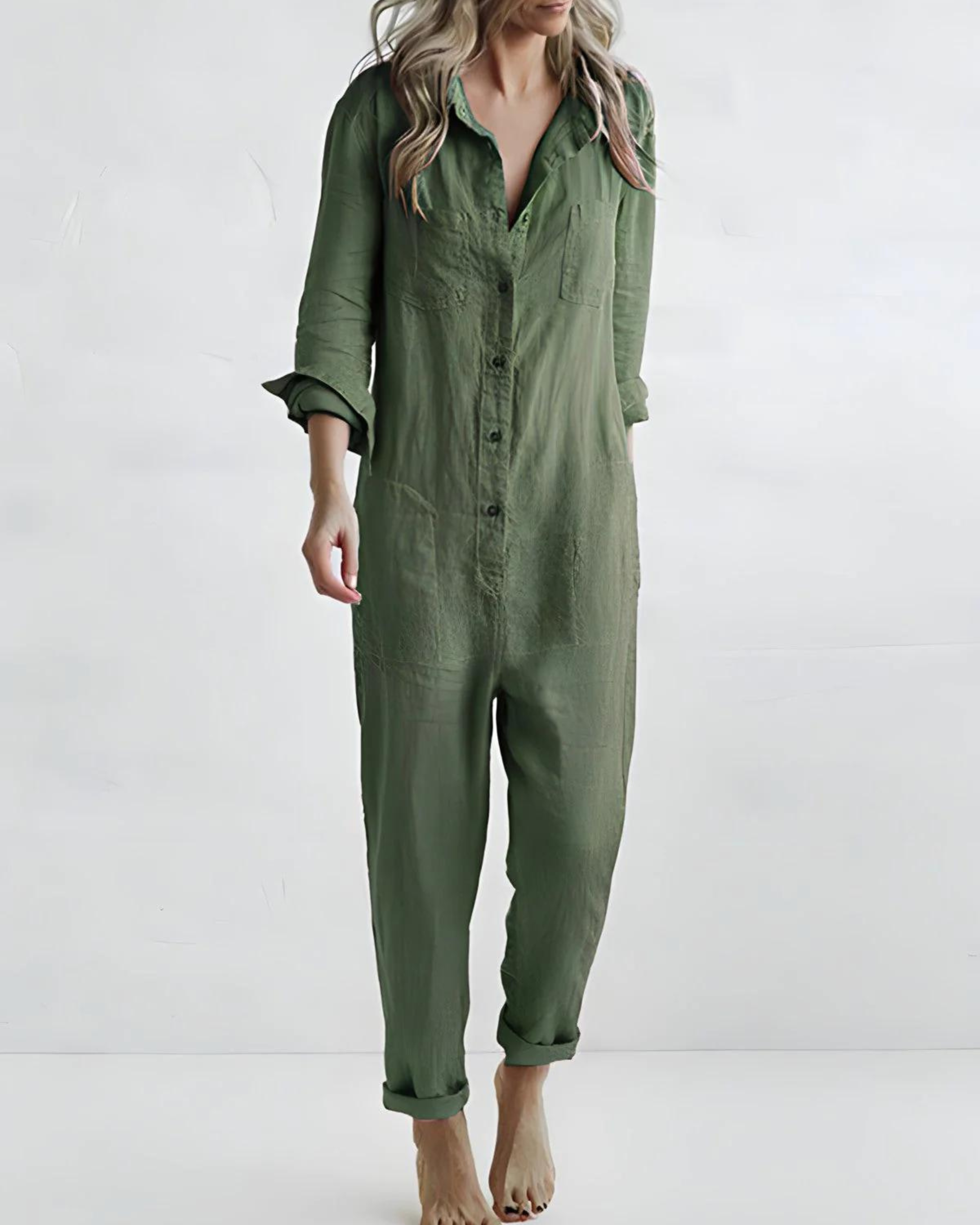 Sorina | Jumpsuit met lange mouwen voor dames - Zachte, relaxte pasvorm & stijlvolle loungewear
