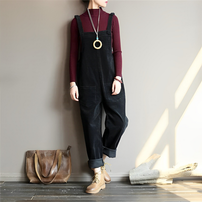 Coralith | Retro casual corduroy overall voor dames – stijlvolle tuinbroek, comfortabele pasvorm, vintage mode