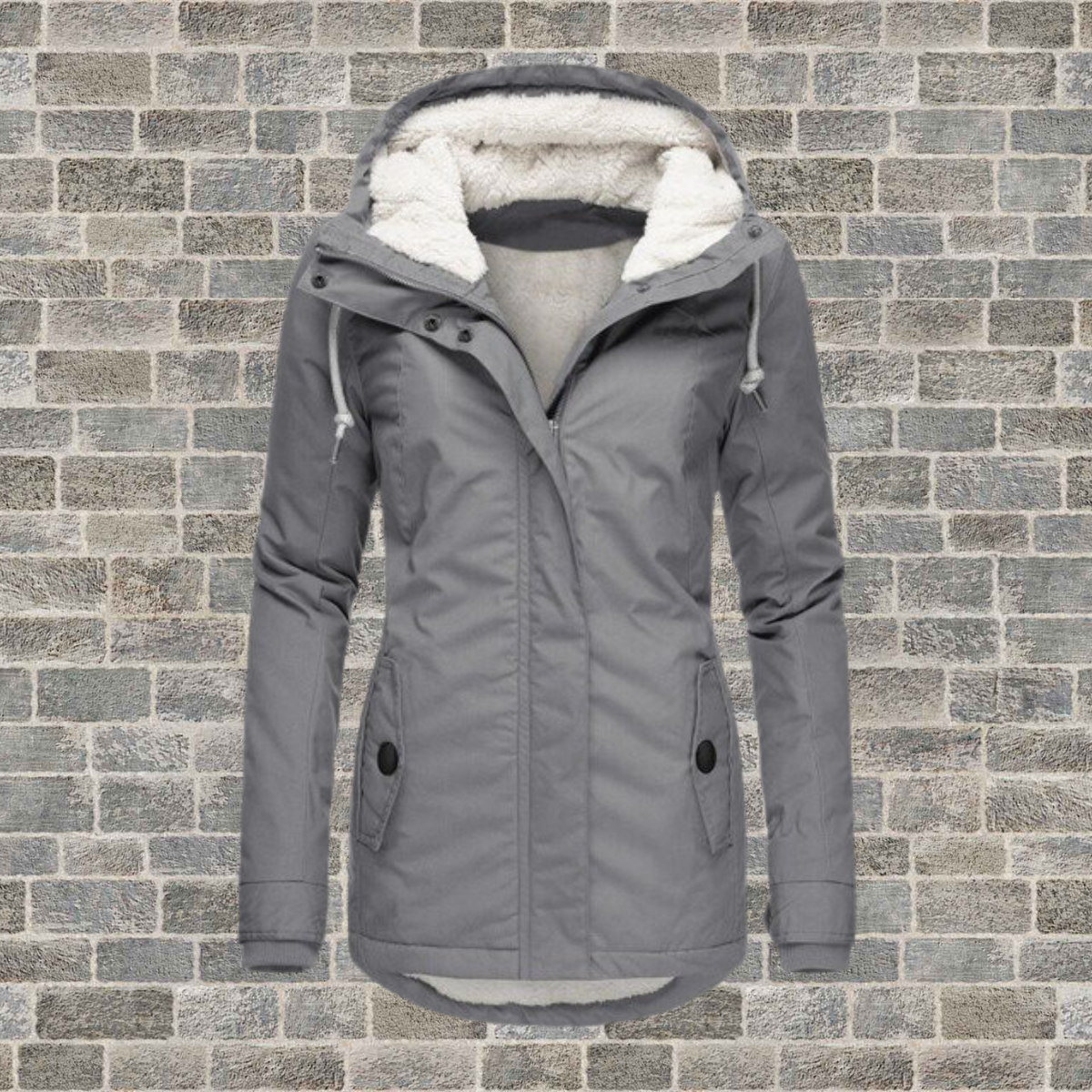 Adelaine | Damesjas met capuchon en fleecevoering – Winterjas, veelzijdige bovenkleding
