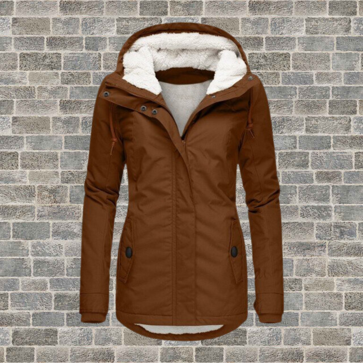 Adelaine | Damesjas met capuchon en fleecevoering – Winterjas, veelzijdige bovenkleding