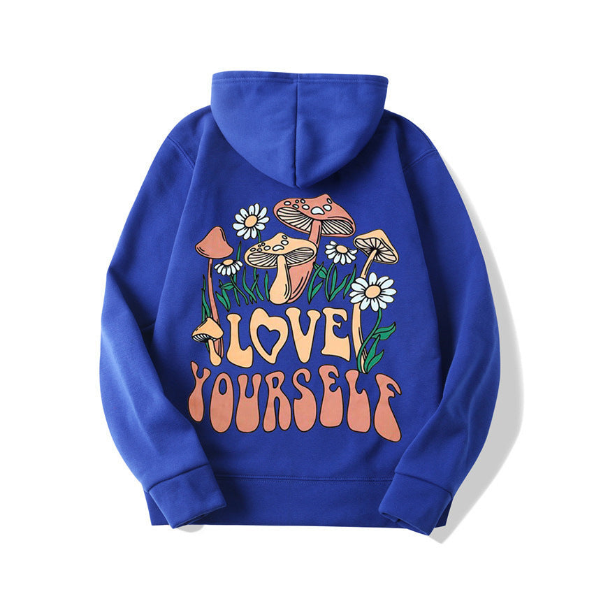 Thalissea | Oversized hoodie voor dames met ‘Love Yourself’-letterprint, comfortabel casual sweatshirt