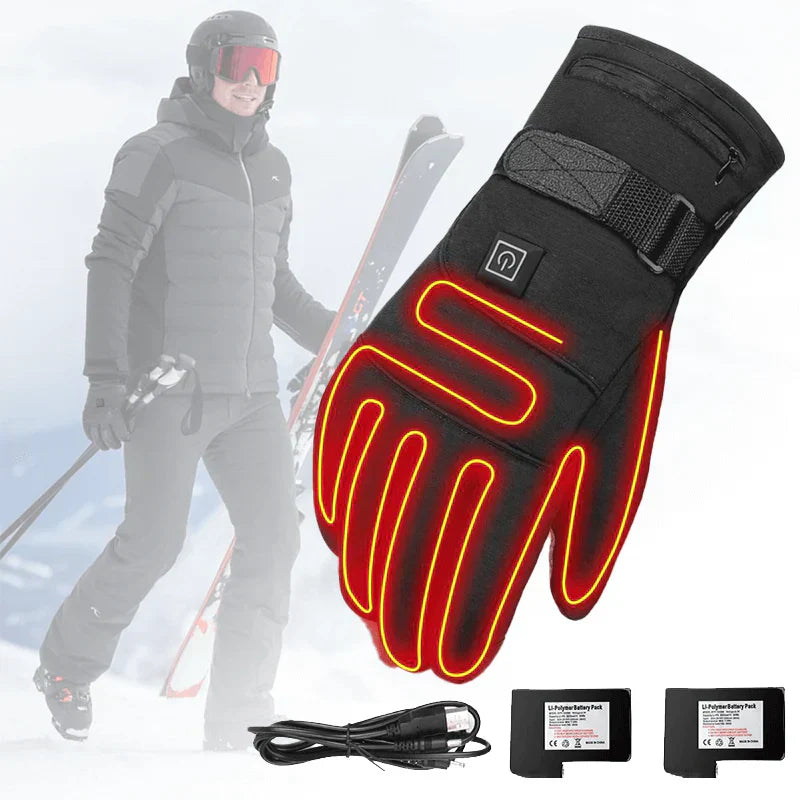 BlazeHands | Unisex waterdichte elektrisch verwarmde winterhandschoenen – touchscreen, instelbare warmte