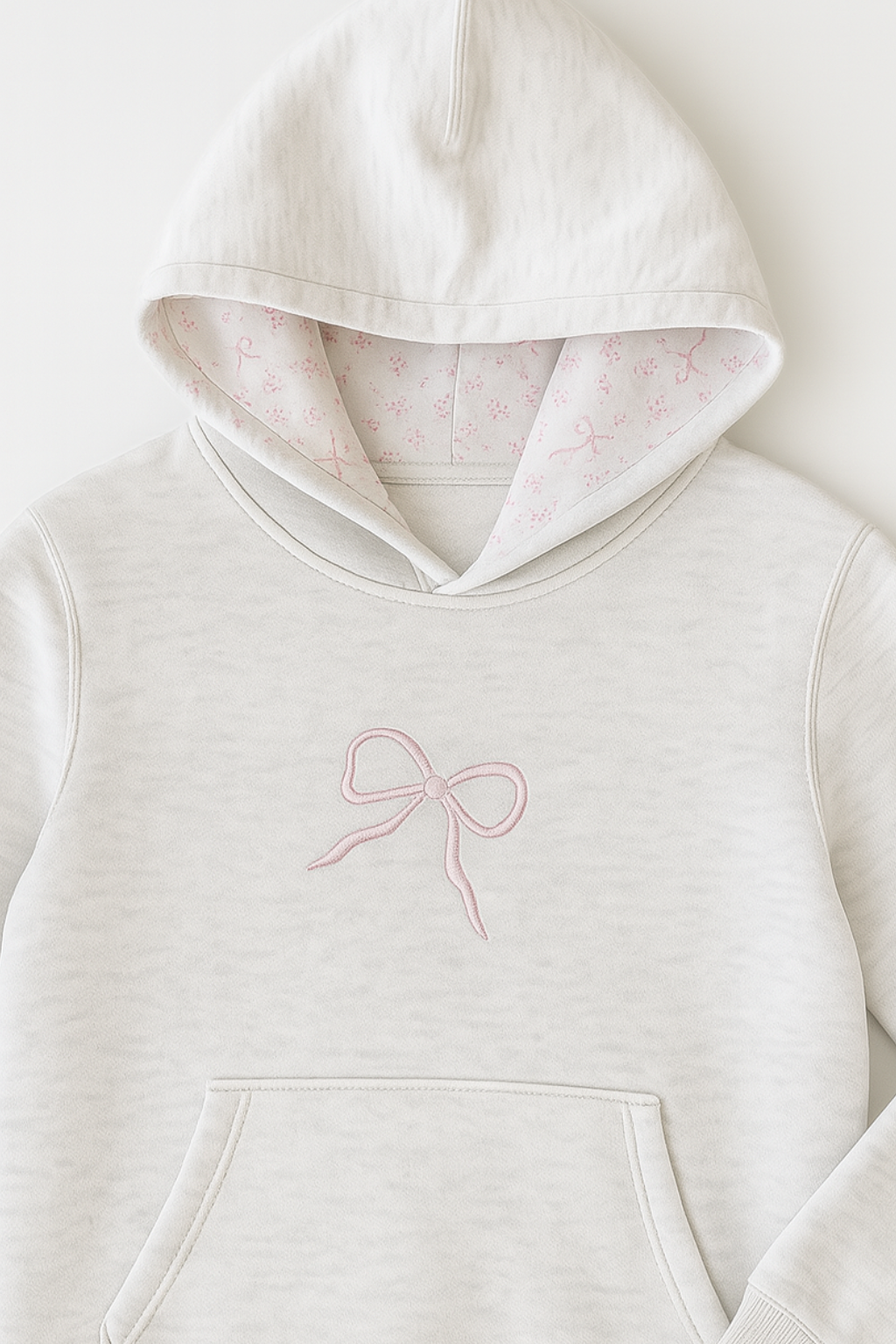 Emmara | Oversized hoodie met geborduurde minimalistische strik – Klassiek casual pullover sweatshirt