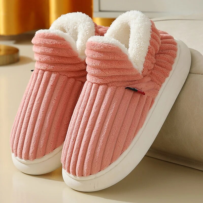 CozyToes | Pluche gevoerde winterslippers - warm, zacht, comfortabel schoeisel voor binnen & thuis