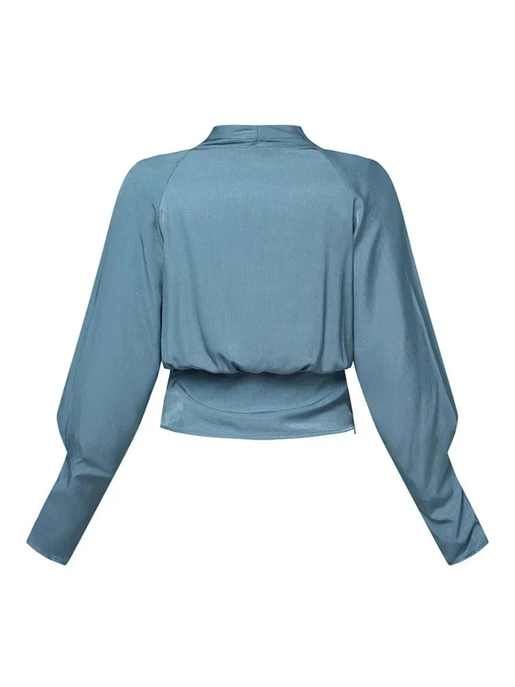 Venus | Stijlvolle V-hals Blouse met Lange Mouwen - Elegante Casual Top voor Kantoor & Dagelijks Dragen