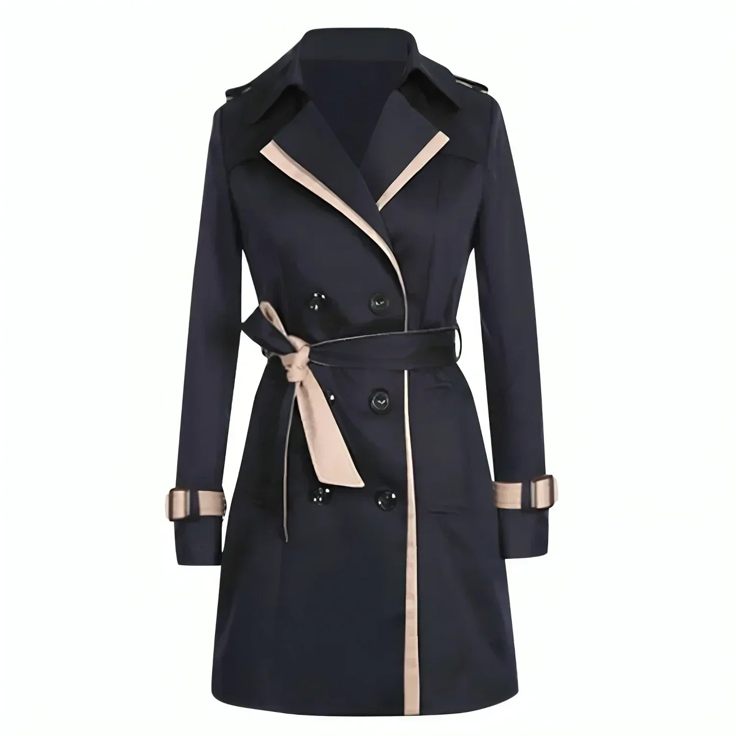 Hildr | Dubbele rij knopen trenchcoat voor dames – Elegante werk- en casual bovenkleding