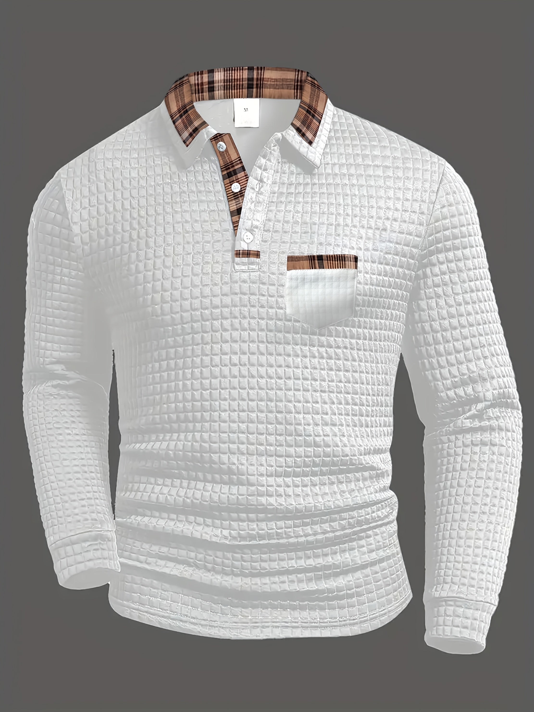 Zenobius | Herenoverhemd met lange mouwen en knopen – Casual regular fit met geruite kraag