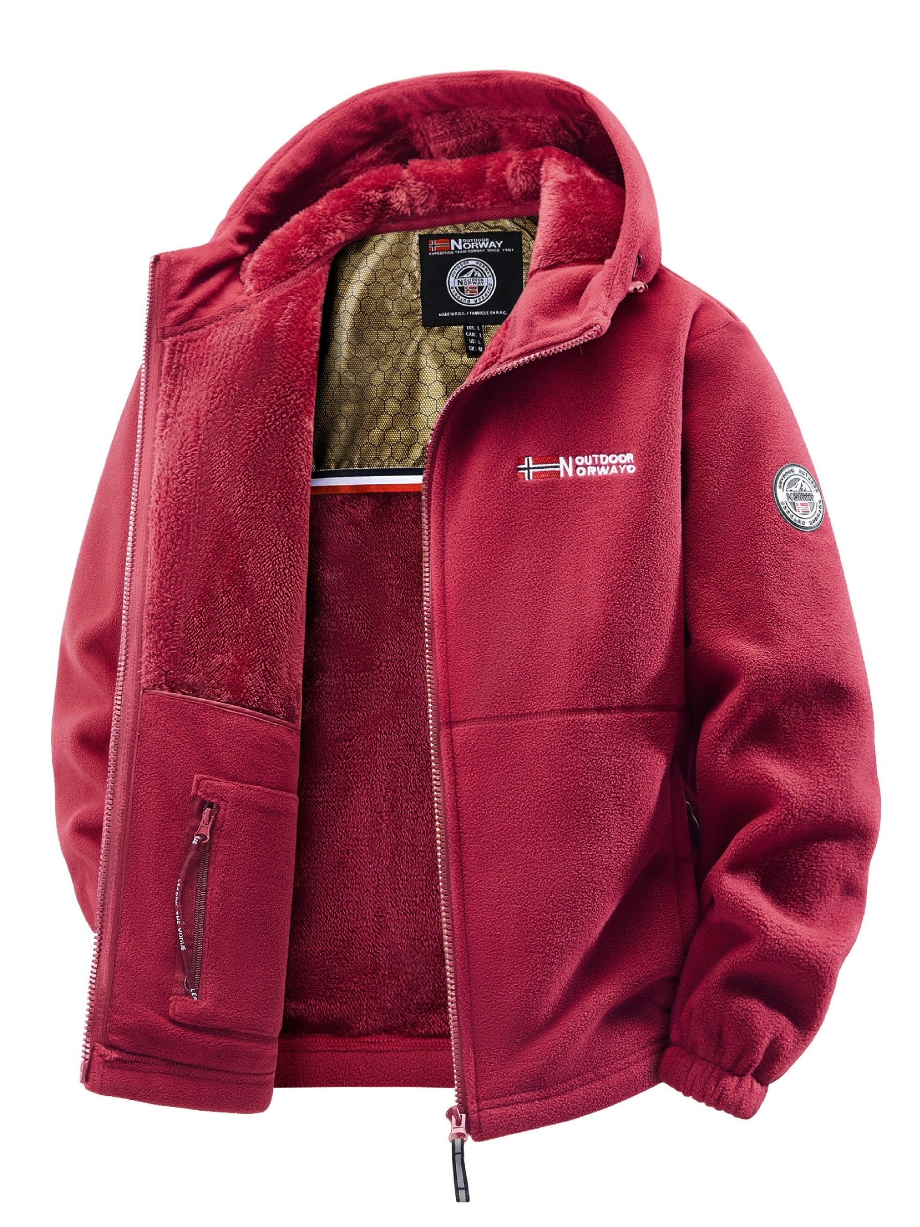 Wulfram | Zware winterjas voor heren – Thermisch geïsoleerde jas met capuchon, bovenkleding voor koud weer