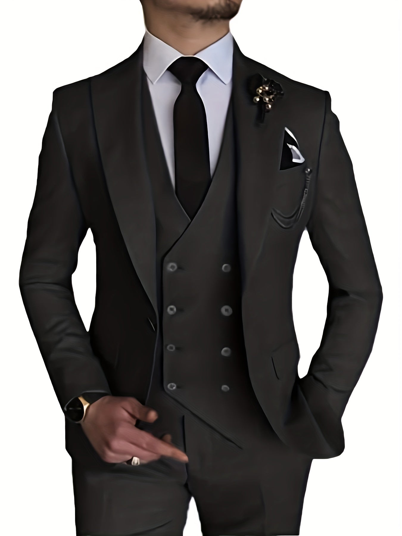 Tormund | Driedelig formeel herenpak – blazer, vest en broek, slim fit, zakelijke en bruiloftskleding
