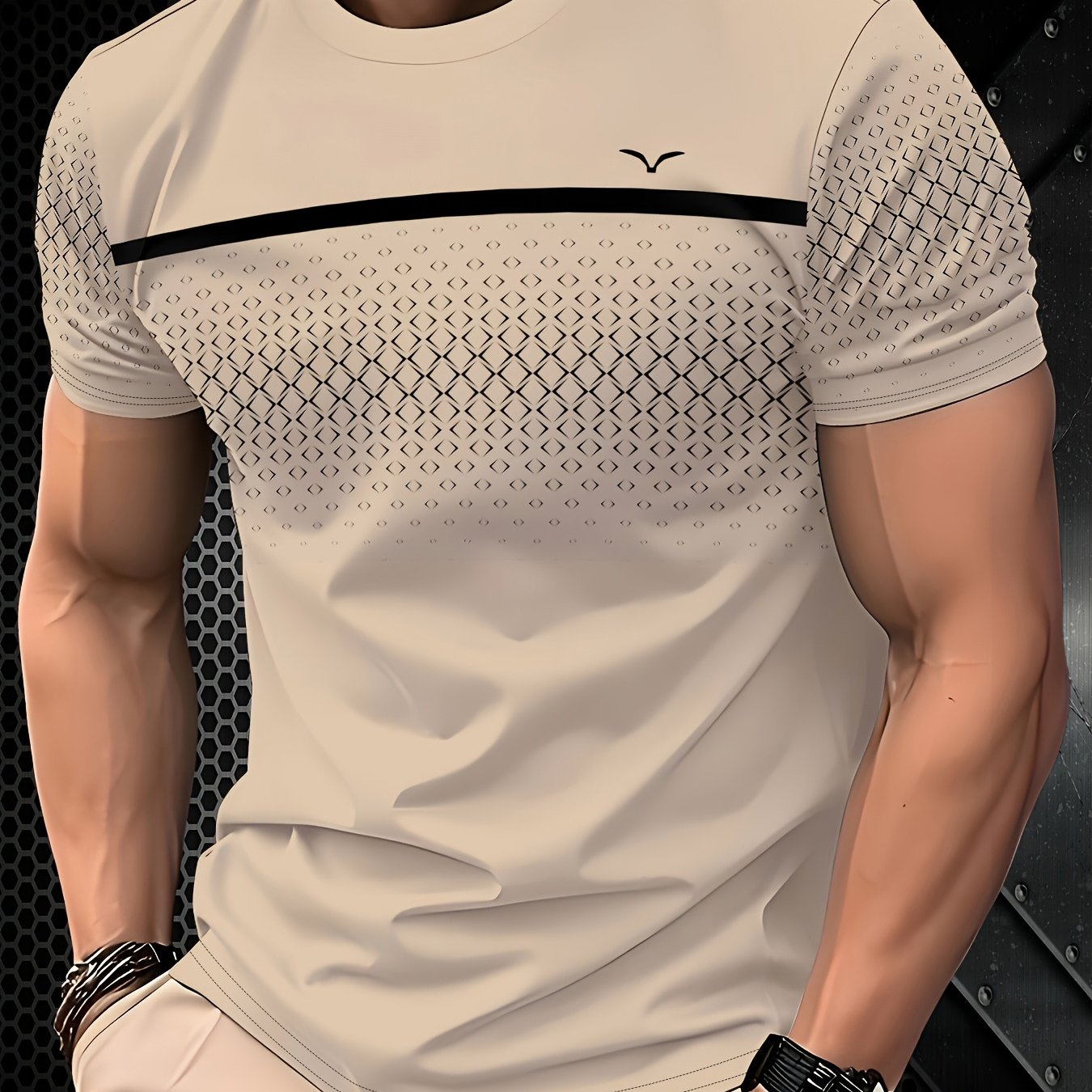 Xerxes | Polyester T-shirt voor heren - comfortabele regular fit, minimalistische print