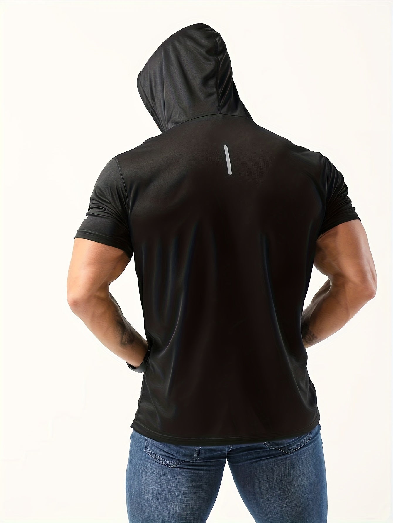 Fenno | Heren-T-shirt met capuchon - Sneldrogend, Trekkoord, Ideaal voor Hardlopen & Training