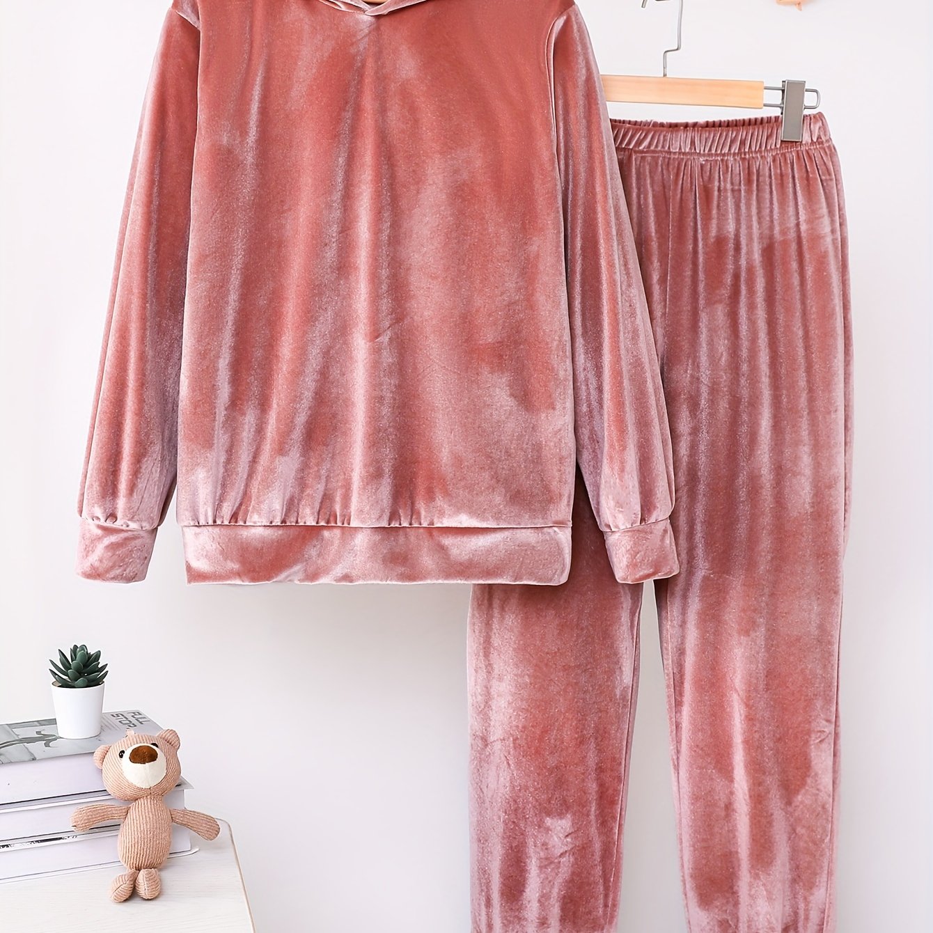 Birgitta | Velours hoodie- en joggingbroekenset voor dames – Loungewear trainingspak, casual bijpassende outfit