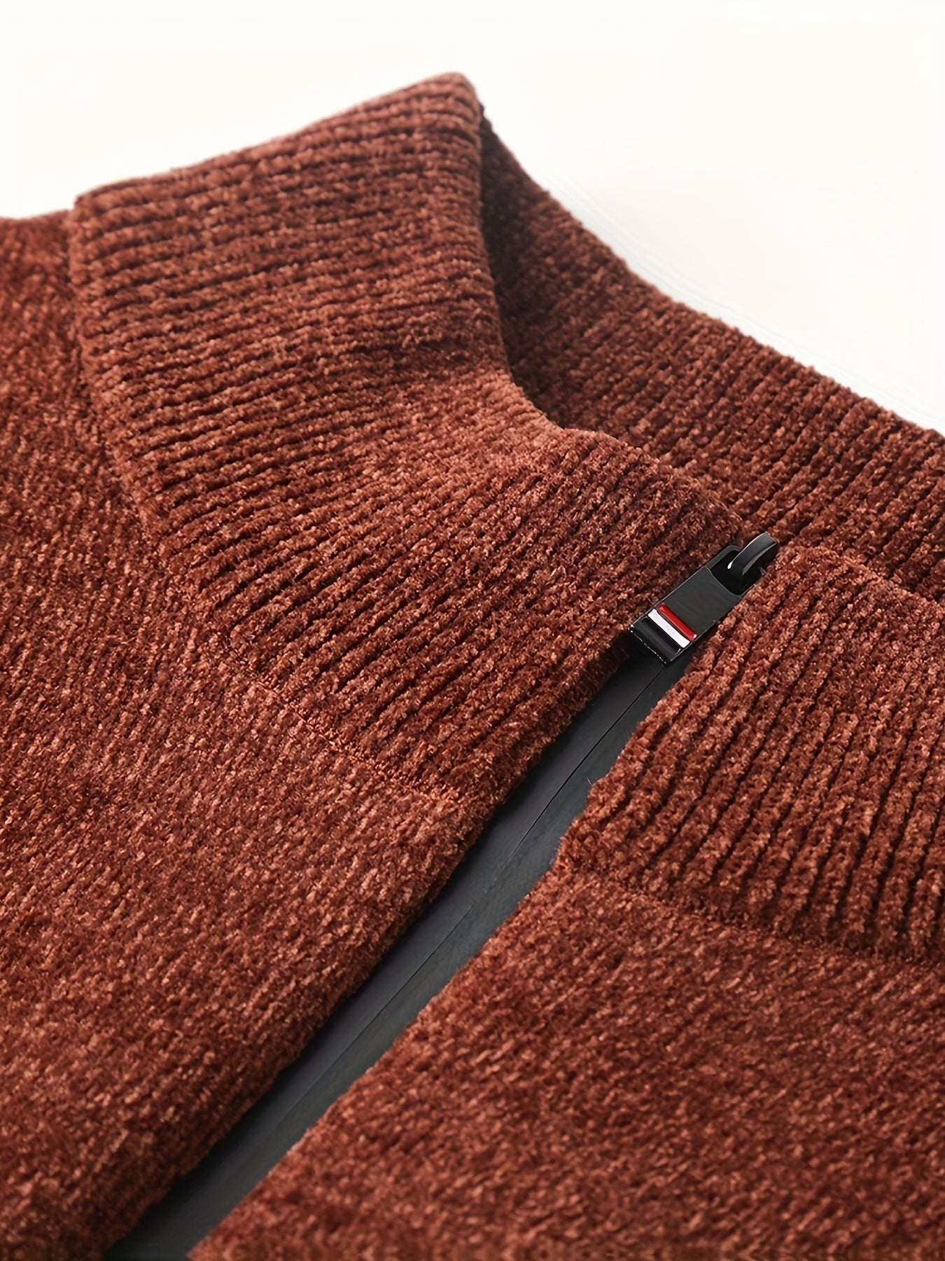 Peder | Herenpullover met fleecevoering – Comfortabele herfst-/wintertrui met kwartritssluiting