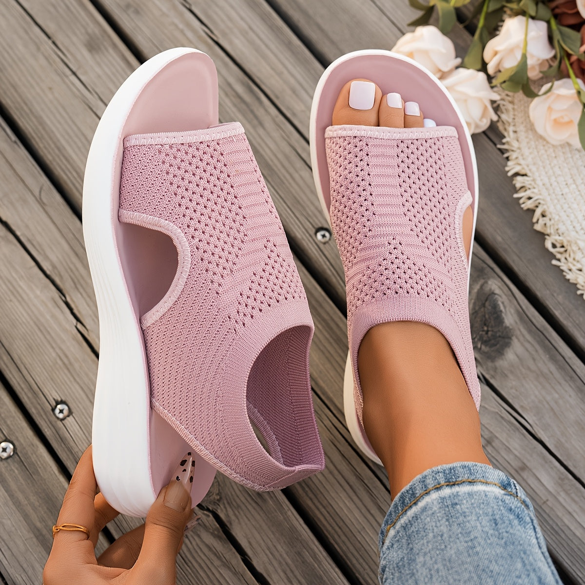 Airva | Lichtgewicht sandalen met steun voor de voetholte - ademende en gedempte slippers