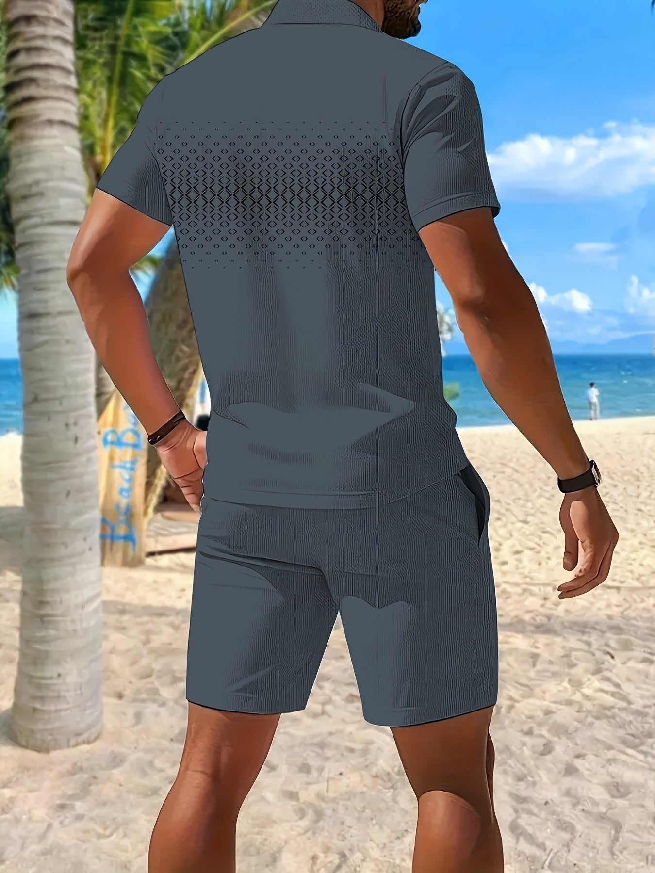 Baylor | Herenset 2-delig zomersportief - poloshirt & koordshort met zakken