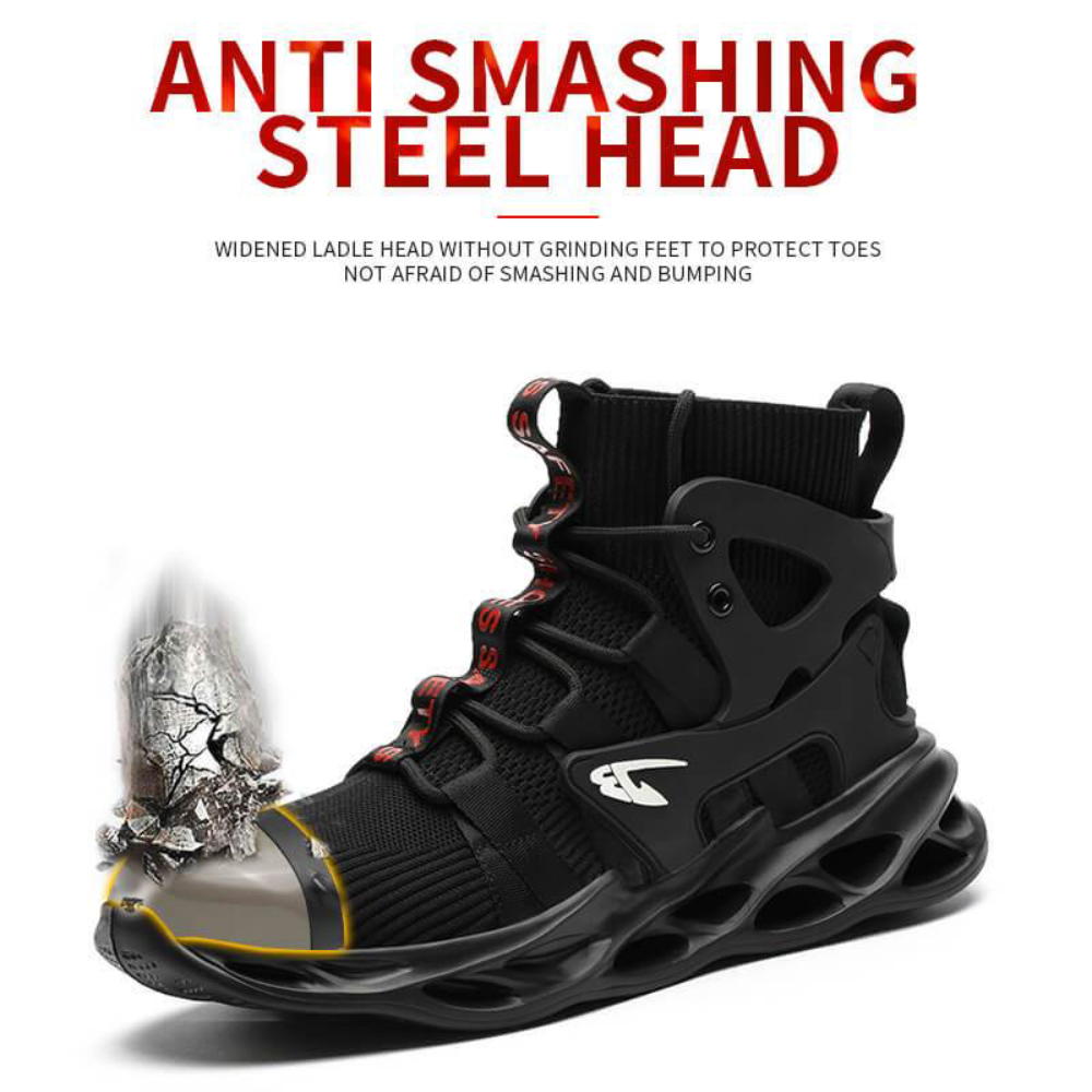 IronWalk | Lichtgewicht ademende werkschoenen voor mannen, veiligheidsschoenen met stalen neus, slipvast industrieel schoeisel