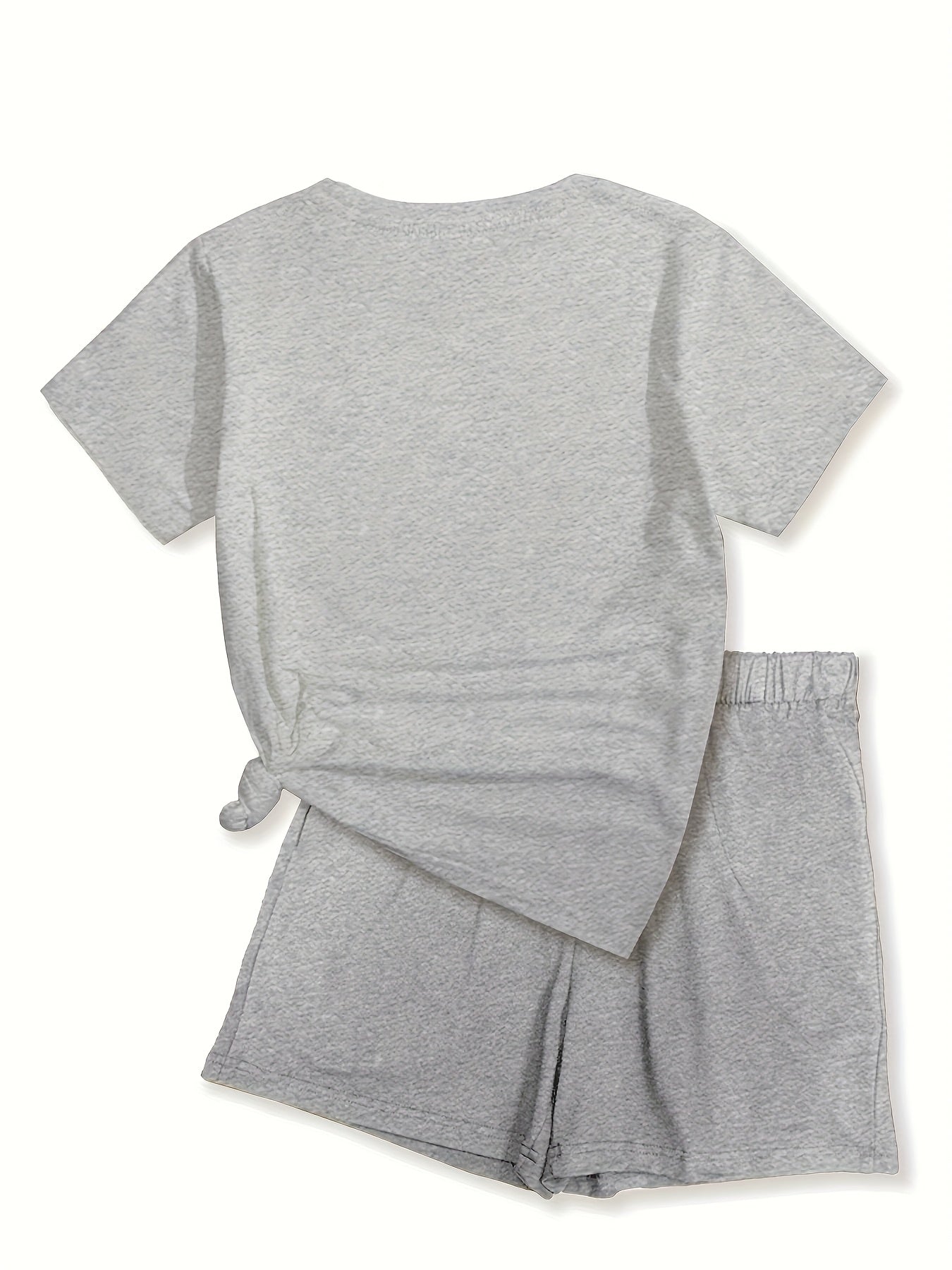 Delora | Dames 2-delige set met grafische print - T-shirt met korte mouwen & koordshort