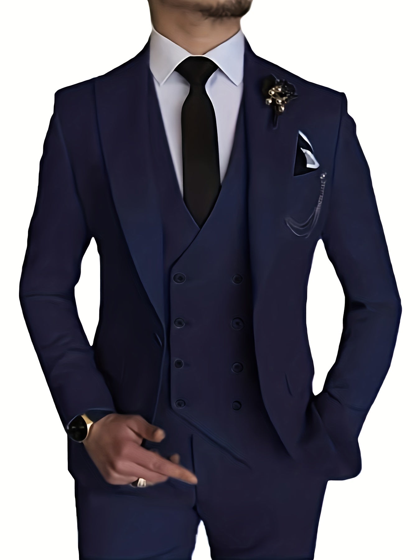 Tormund | Driedelig formeel herenpak – blazer, vest en broek, slim fit, zakelijke en bruiloftskleding