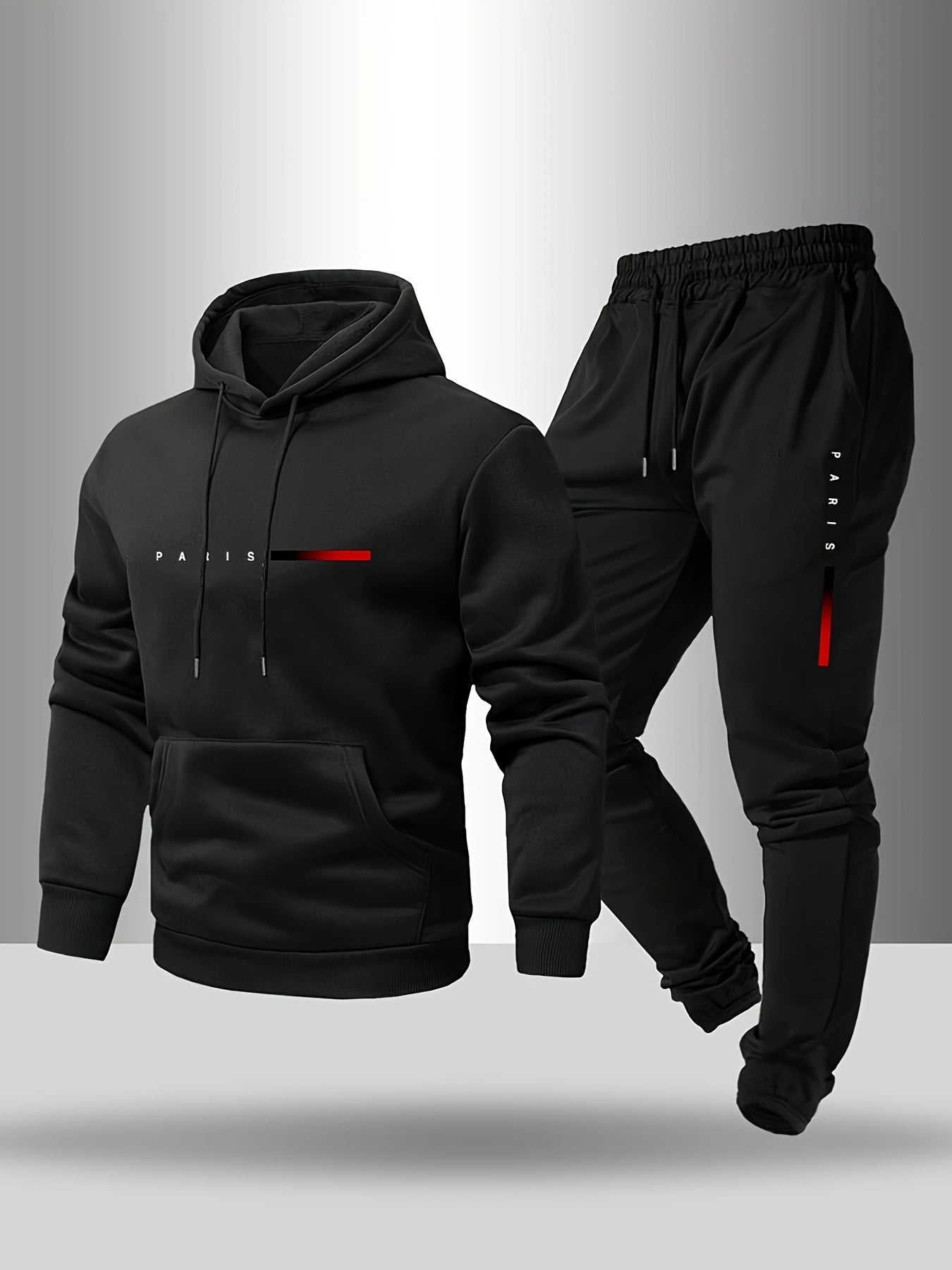 Brice | Heren 2-delige hoodie & joggingbroek set – Casual sportkleding, joggingoutfit van stretchstof