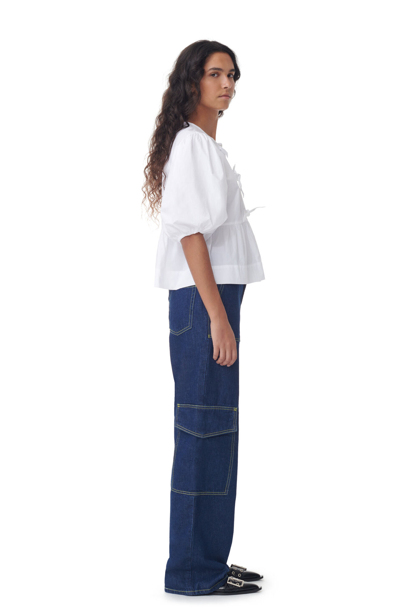 Berynth | Damesblouse met pofmouwen en striksluiting - Elegante top
