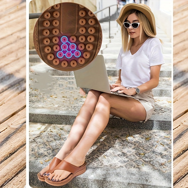 OrthoSlide | Orthopedische massage slippers voor dames - Sandalen met steunzolen