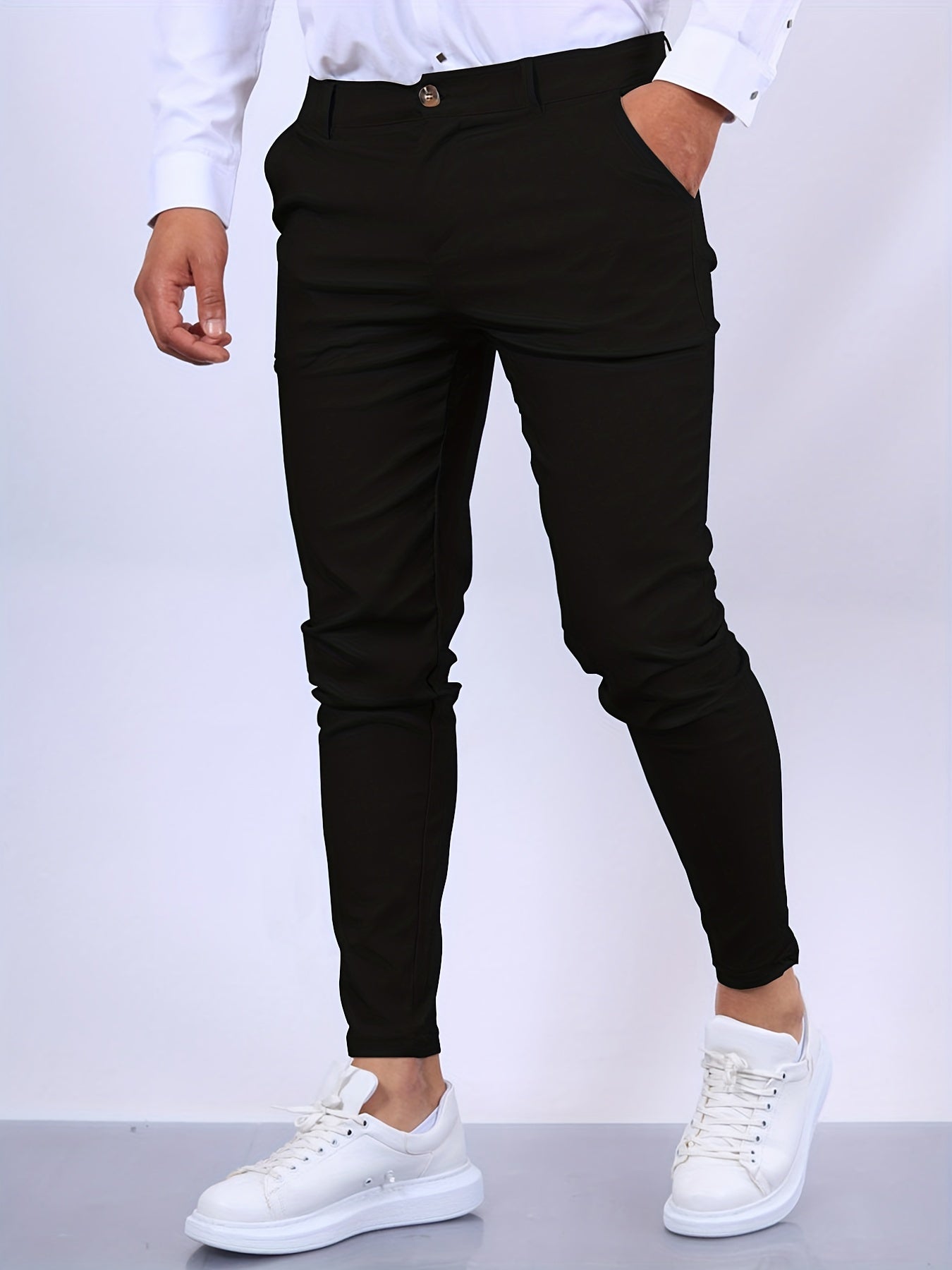 Orvalis | Heren slim fit maatwerk broek met enkellengte – Elegante formele zakelijke casual broek