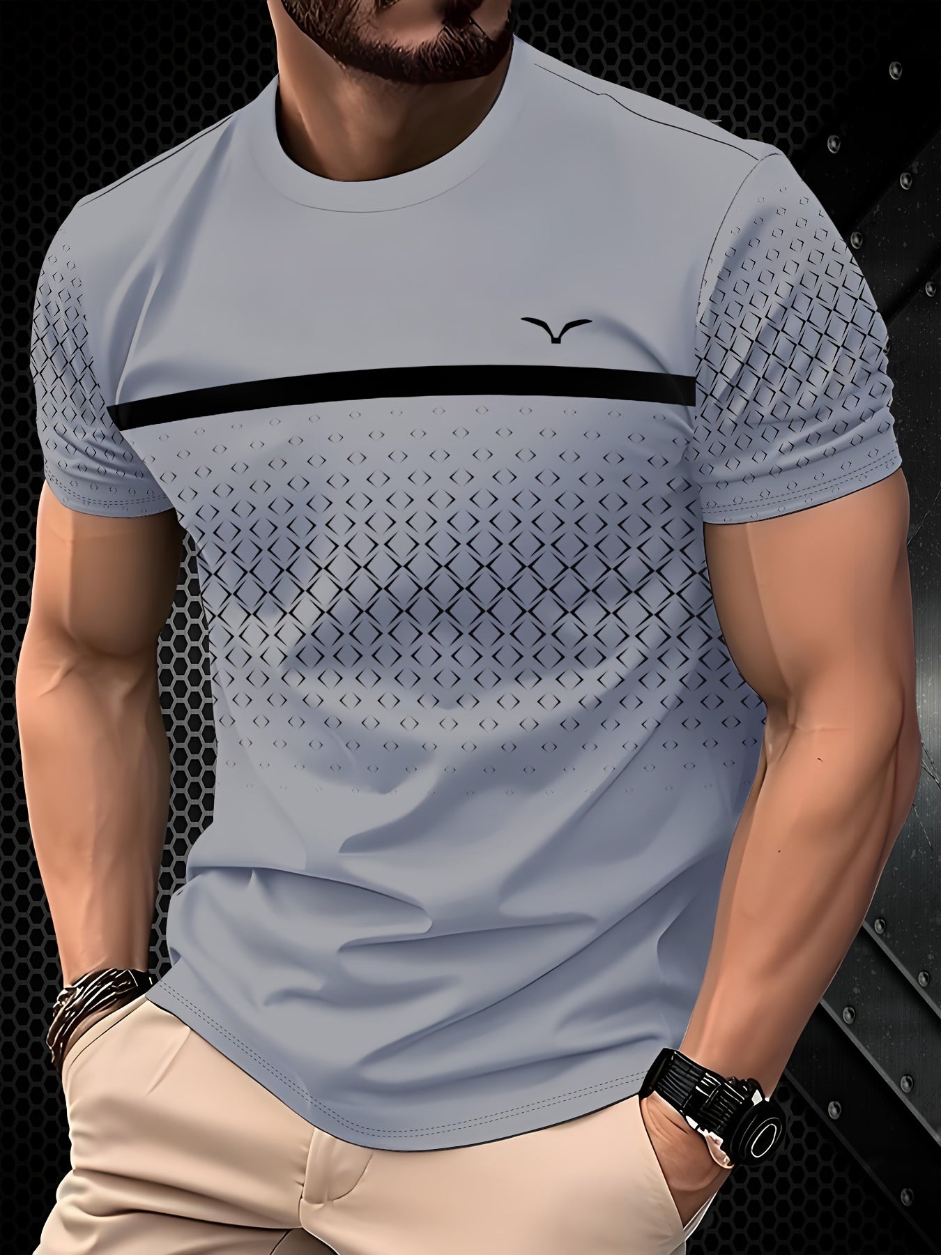 Xerxes | Polyester T-shirt voor heren - comfortabele regular fit, minimalistische print
