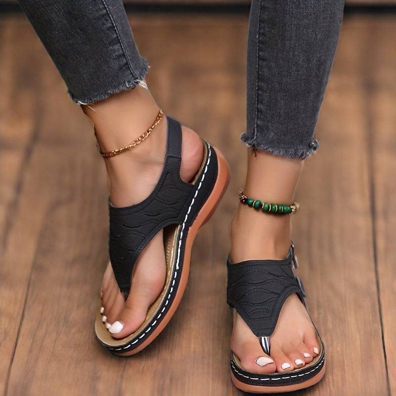 Alpara | Damessandalen met sleehak en enkelbandje - Open teen, Slingback