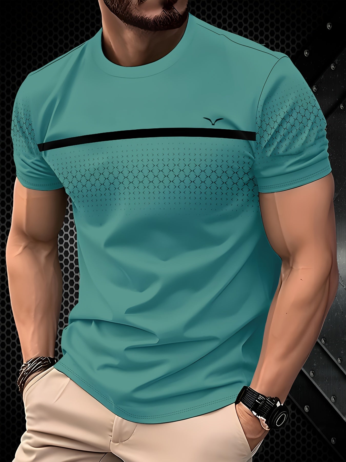 Xerxes | Polyester T-shirt voor heren - comfortabele regular fit, minimalistische print