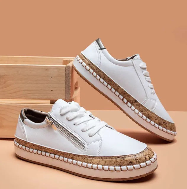 PetalWalk | Geborduurde Canvas Sneakers voor dames - Casual Modeschoenen voor de zomer