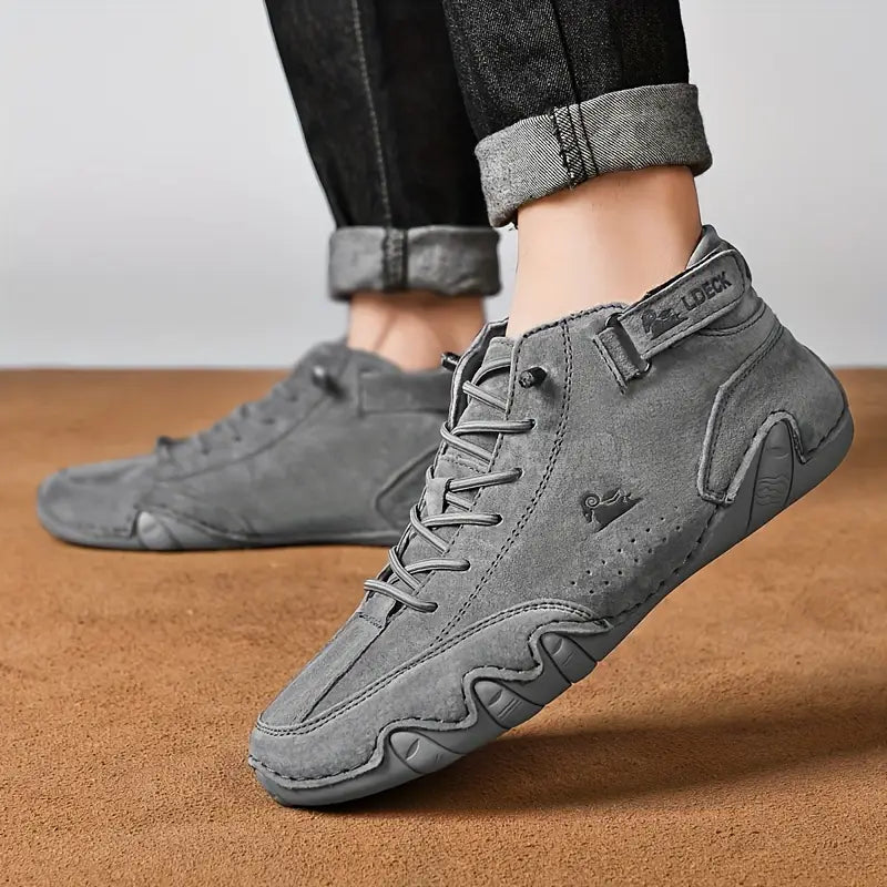 Bootrek | Heren Suède Enkellaars Sneakers – Stijlvolle Casual Boots met Slijtvaste Antislip Zool