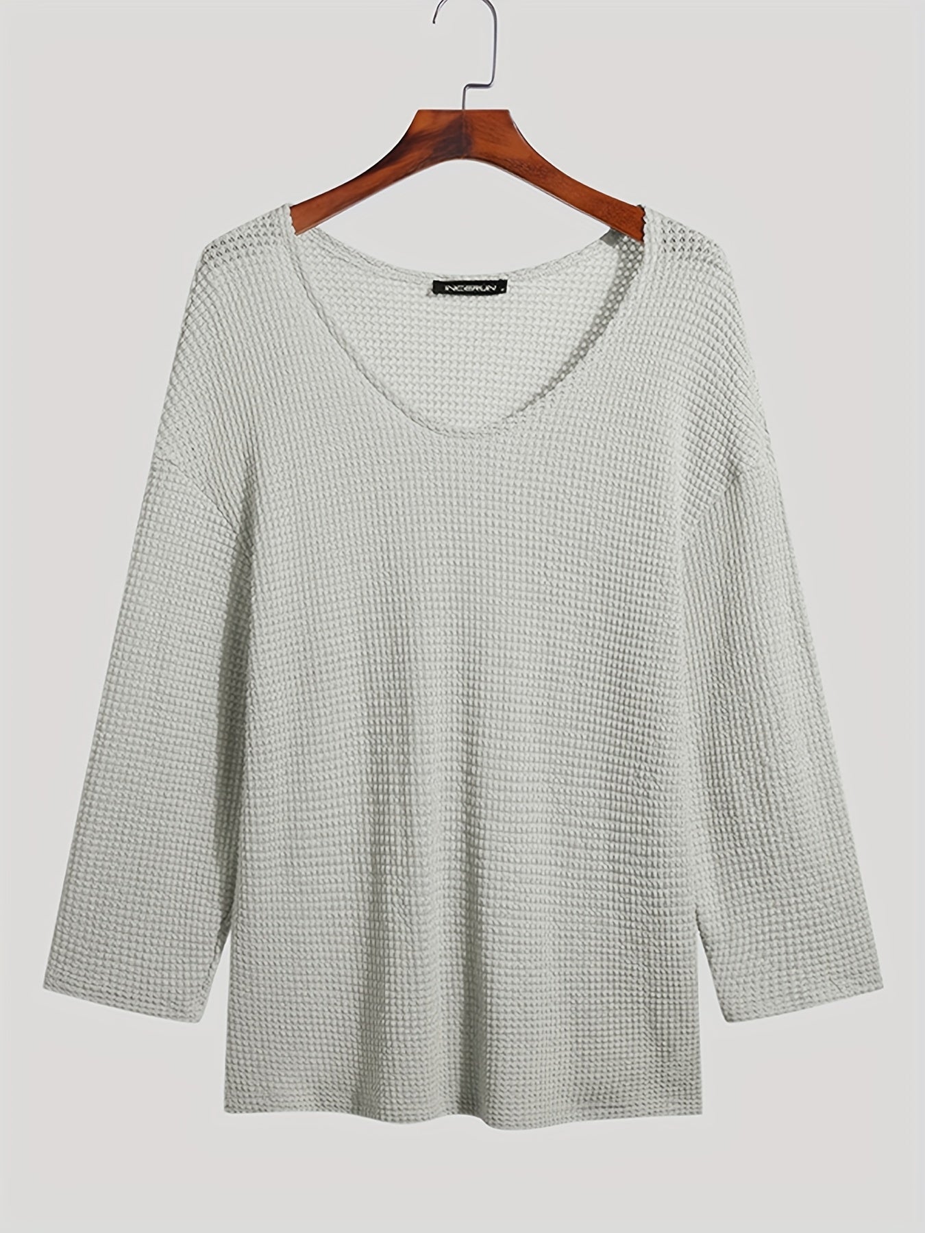 Hanno | Heren V-hals Lange Mouwen Hol gebreide Top - Casual, Lichtgewicht & Stijlvol Overhemd
