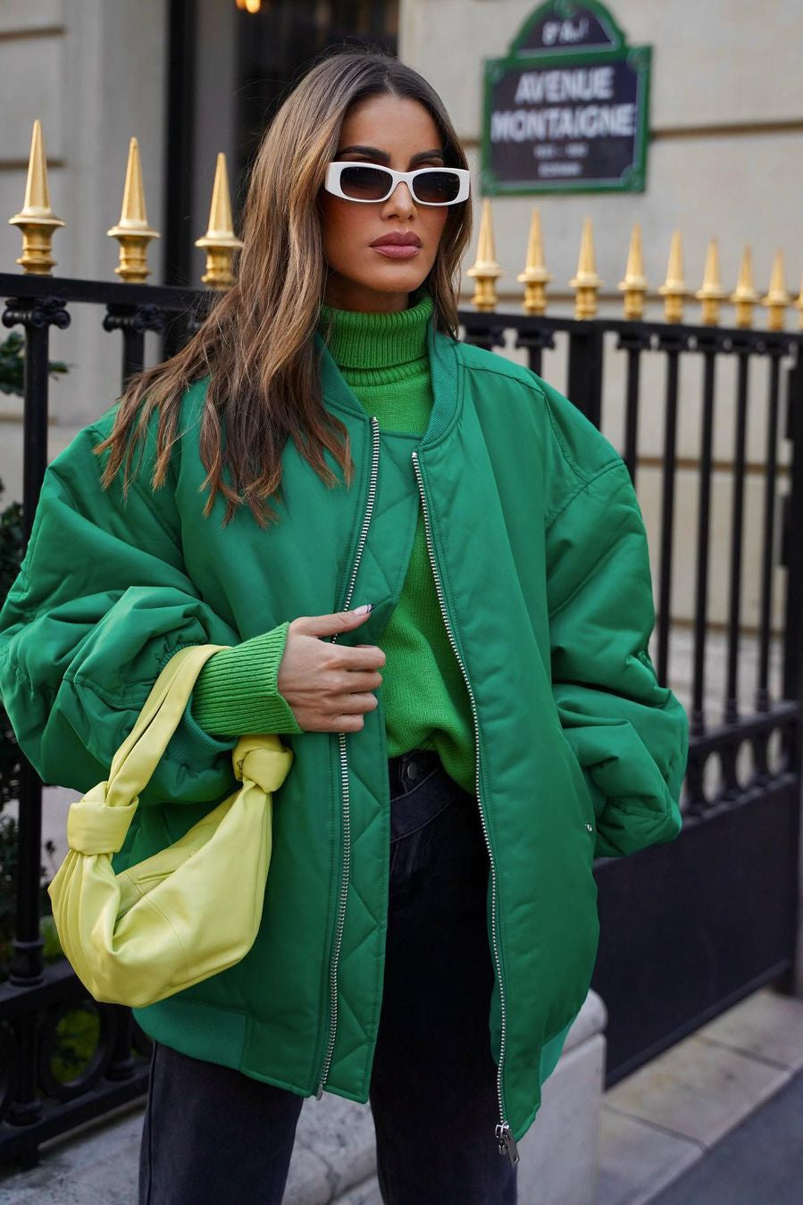 Nylaine | Oversized bomberjack, urban streetwear, lichtgewicht casual bovenkleding