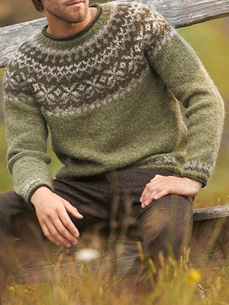 Varyon | Heren trui met opstaande kraag – Stijlvolle premium gebreide pullover