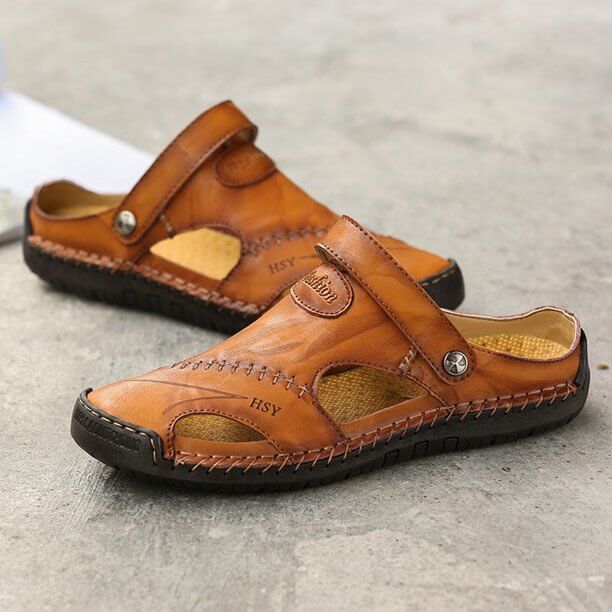 Jorund | Orthopedische herensandalen - Lichtgewicht flexibel PU leer