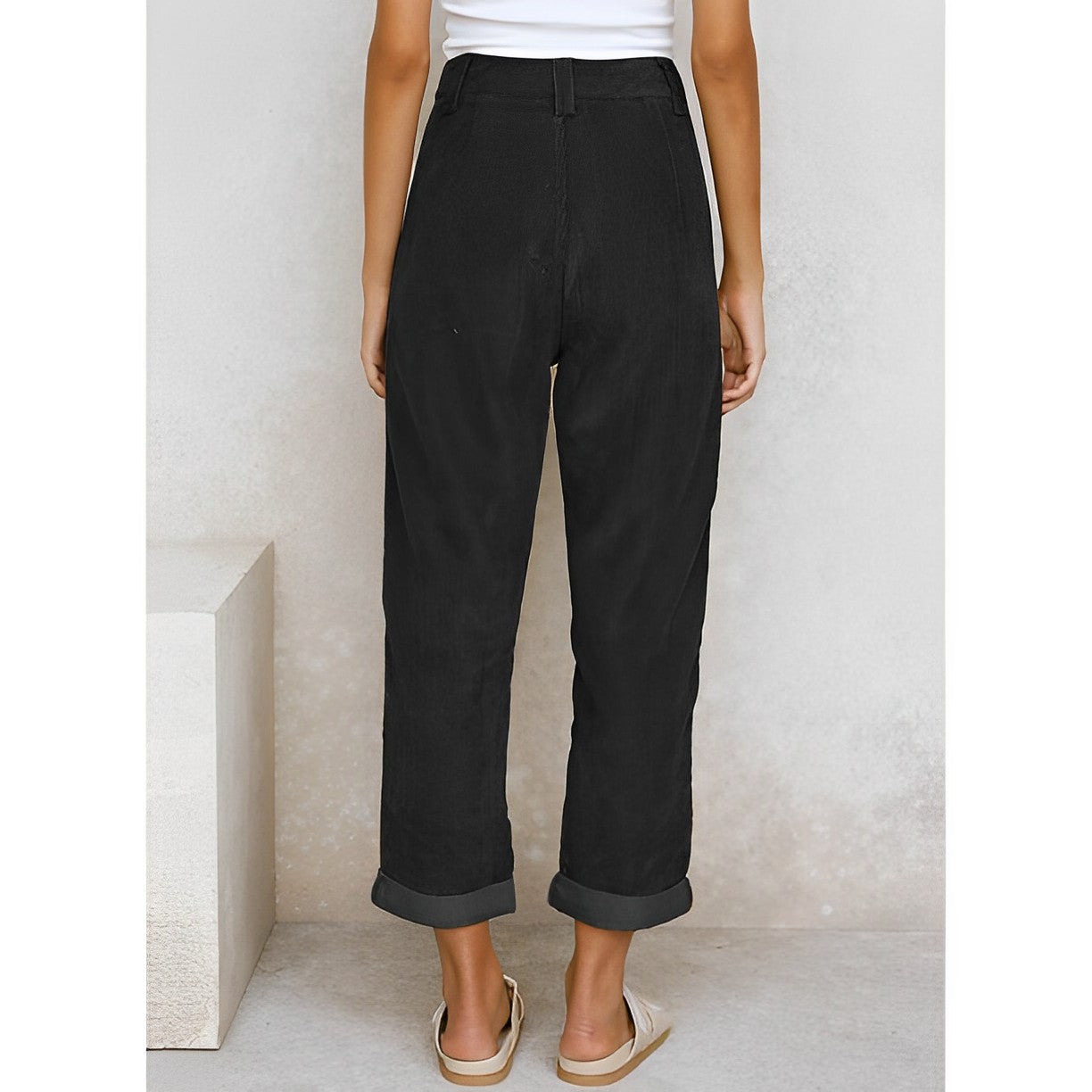 Marguerite | Corduroy broek met hoge taille voor dames - Vintage & comfortabele broek