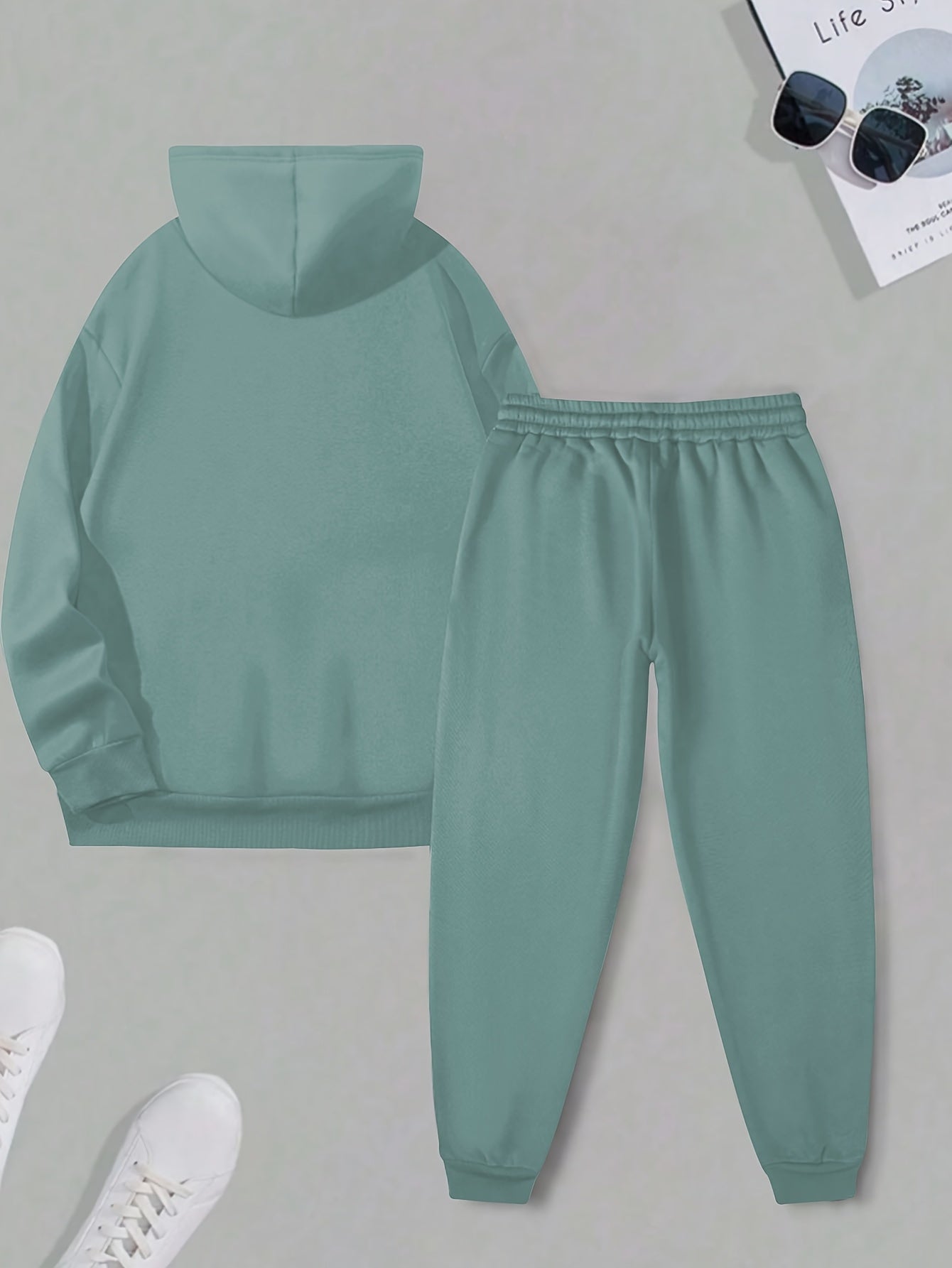 Kajetan | Heren hoodie met print & joggingbroek set – Sportief sweatshirt, casual, losse pasvorm