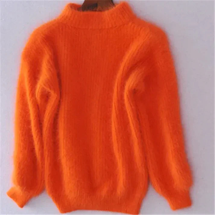 Thariel | Gezellige vintage angora trui voor dames – harig, zacht, elegant breisel