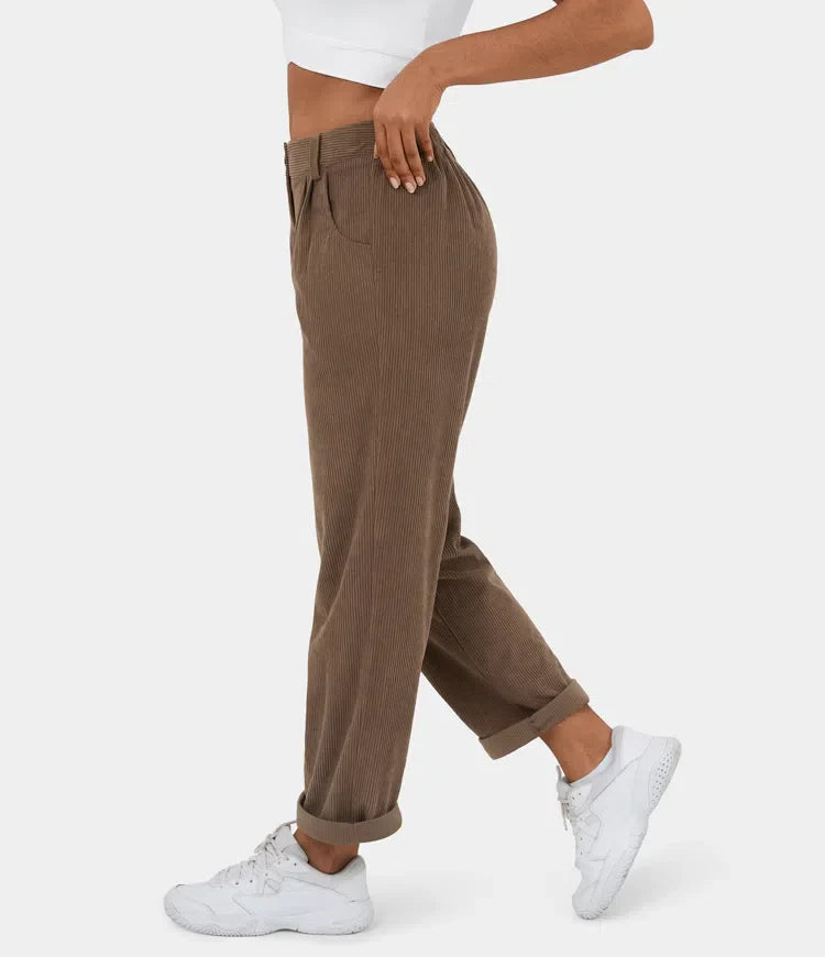 Judita | Corduroy broek met hoge taille voor dames - comfortabel, stijlvol en veelzijdig