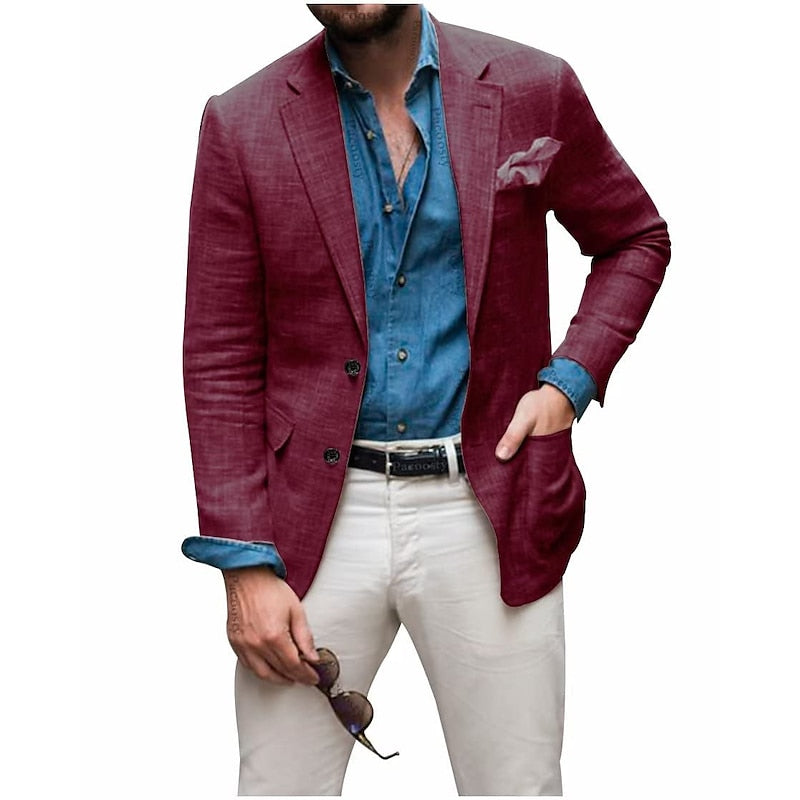 Silvar | Casual herenblazer in mint-linnen - lichtgewicht jasje van katoen-linnen, ademend, getailleerd model
