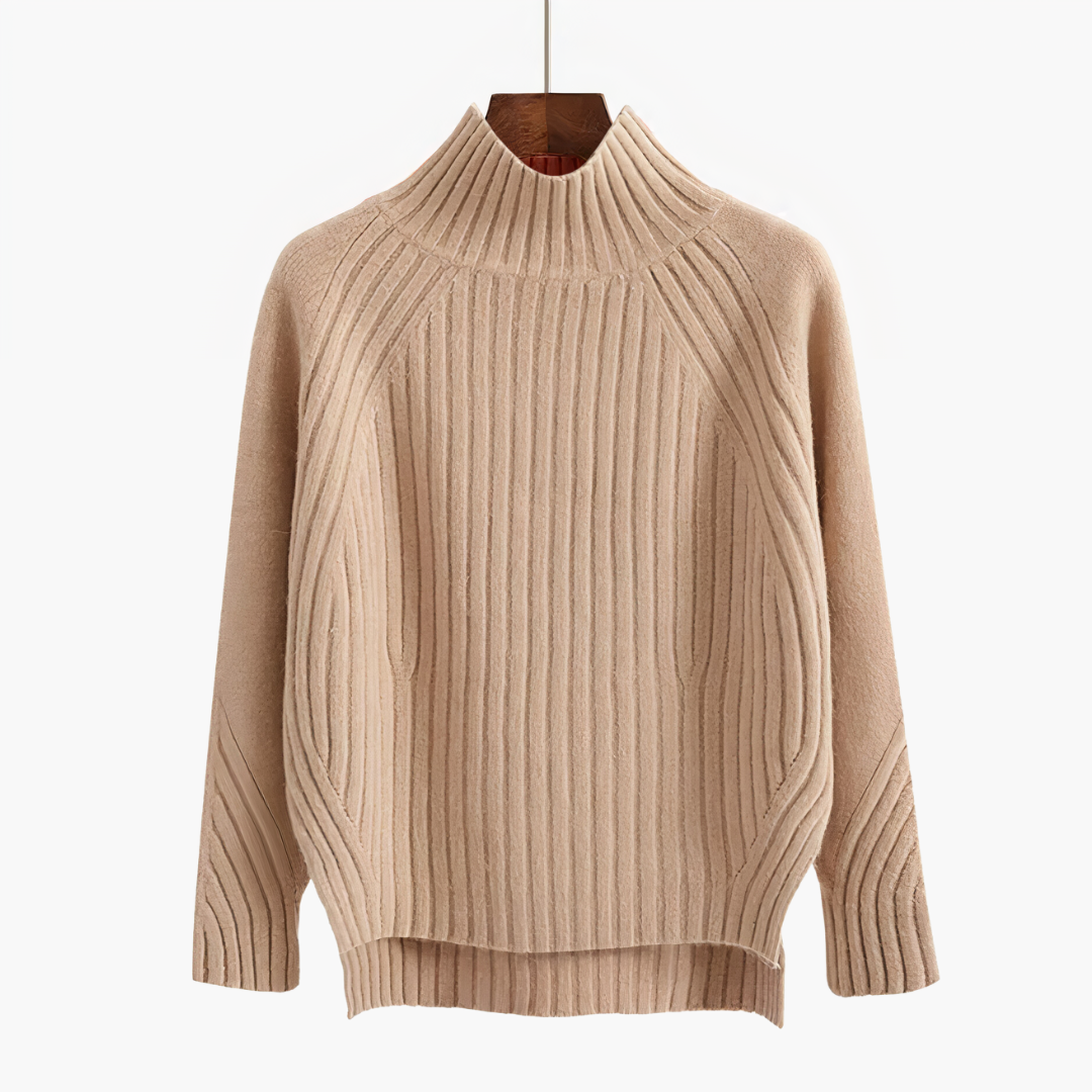 Noretta | Stijlvolle gebreide trui voor dames met halve col – Comfortabel, casual en herfst-/wintermode