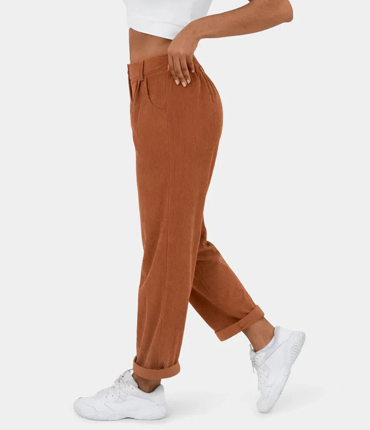 Judita | Corduroy broek met hoge taille voor dames - comfortabel, stijlvol en veelzijdig