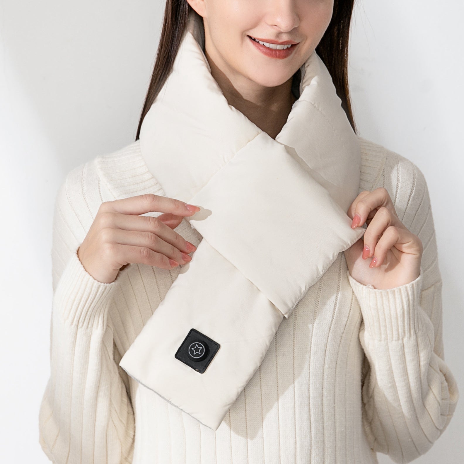 ThermaScarf | Elektrisch verwarmde sjaal – USB-oplaadbare nekwarmer, zachte wintersjaal