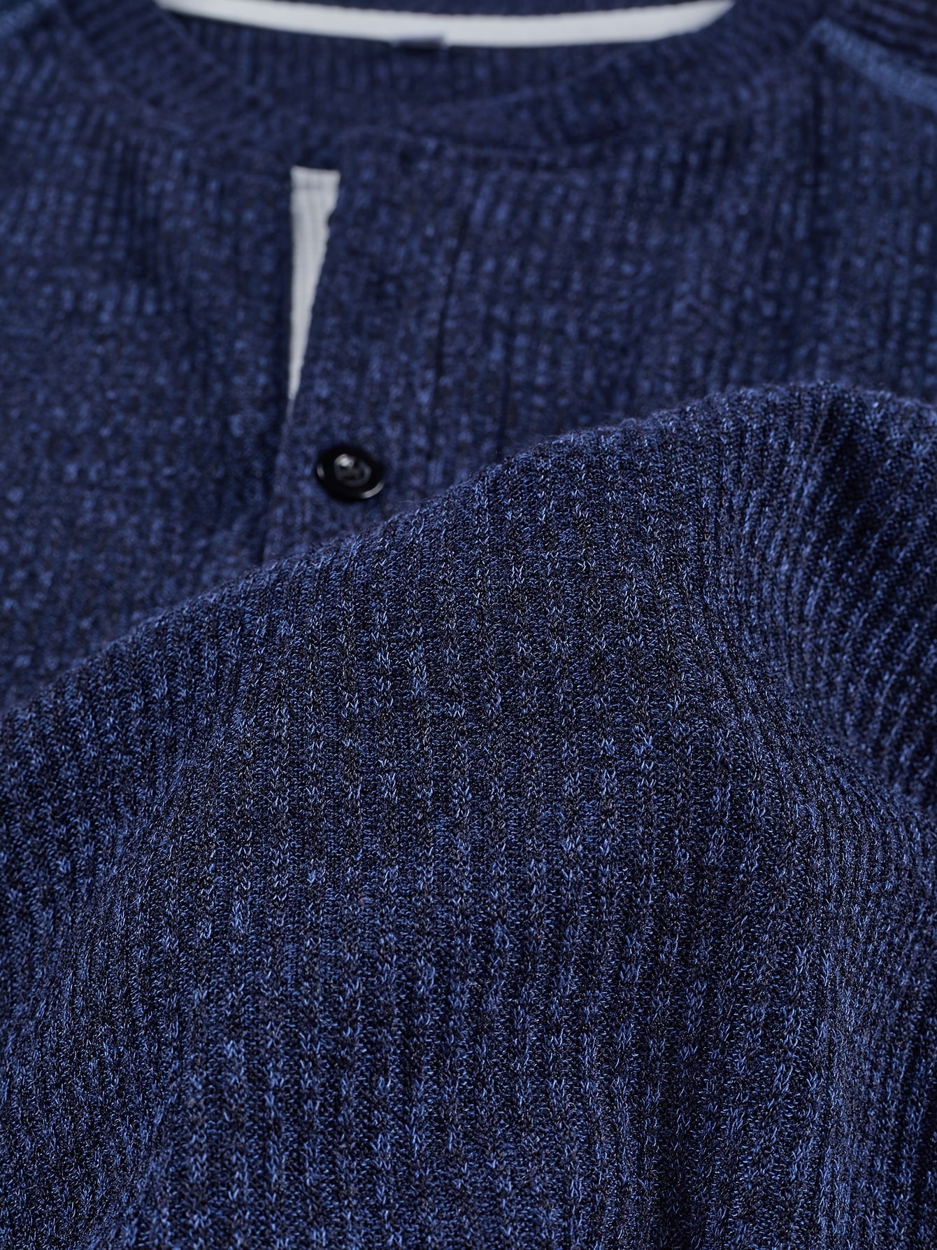 Mauritz | Casual gebreid Henley-shirt voor heren – lange mouwen, raglanmodel, knoopsluiting voor de herfst